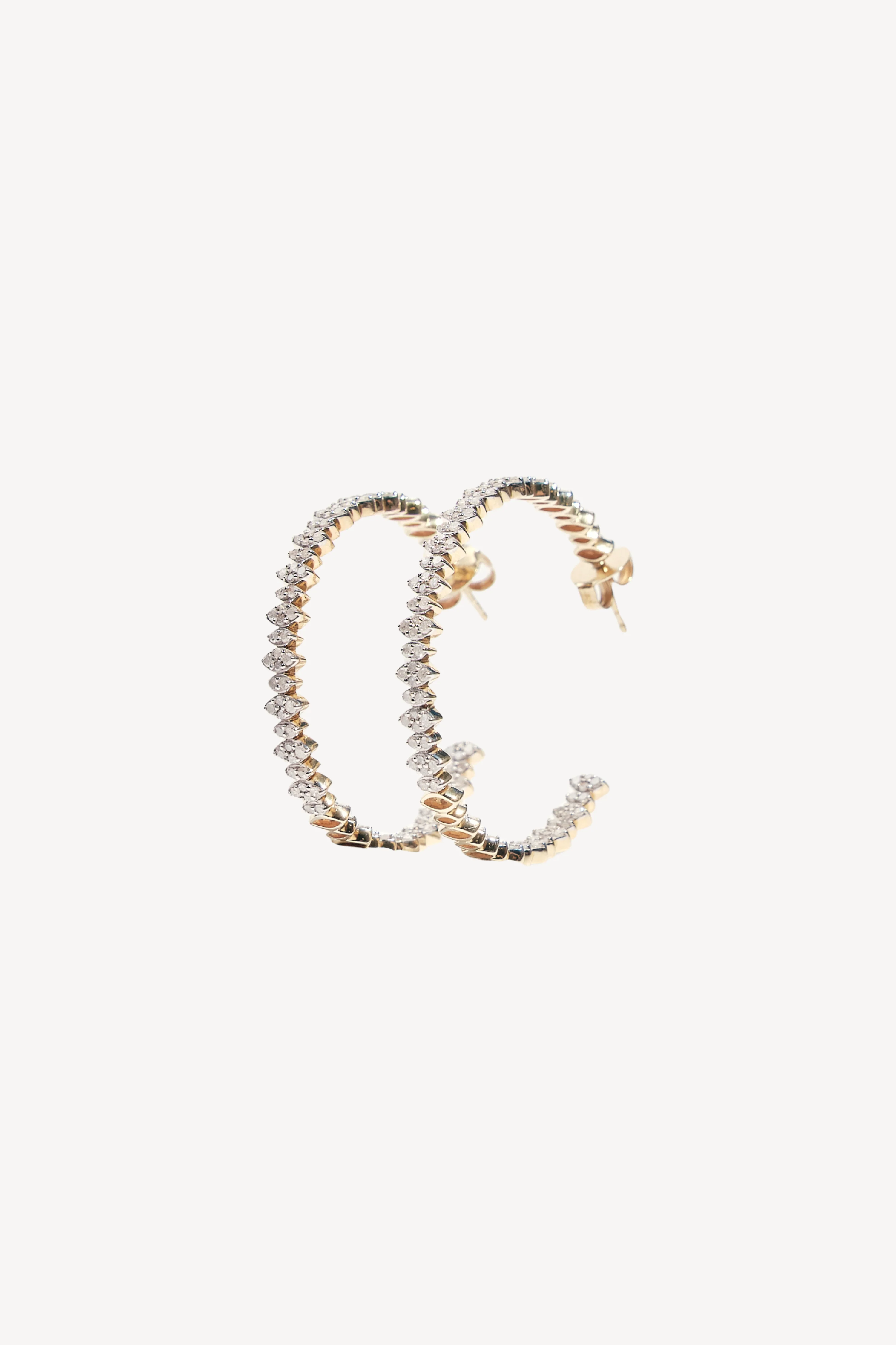 Large 3ct Diamond Hoops - Image 2