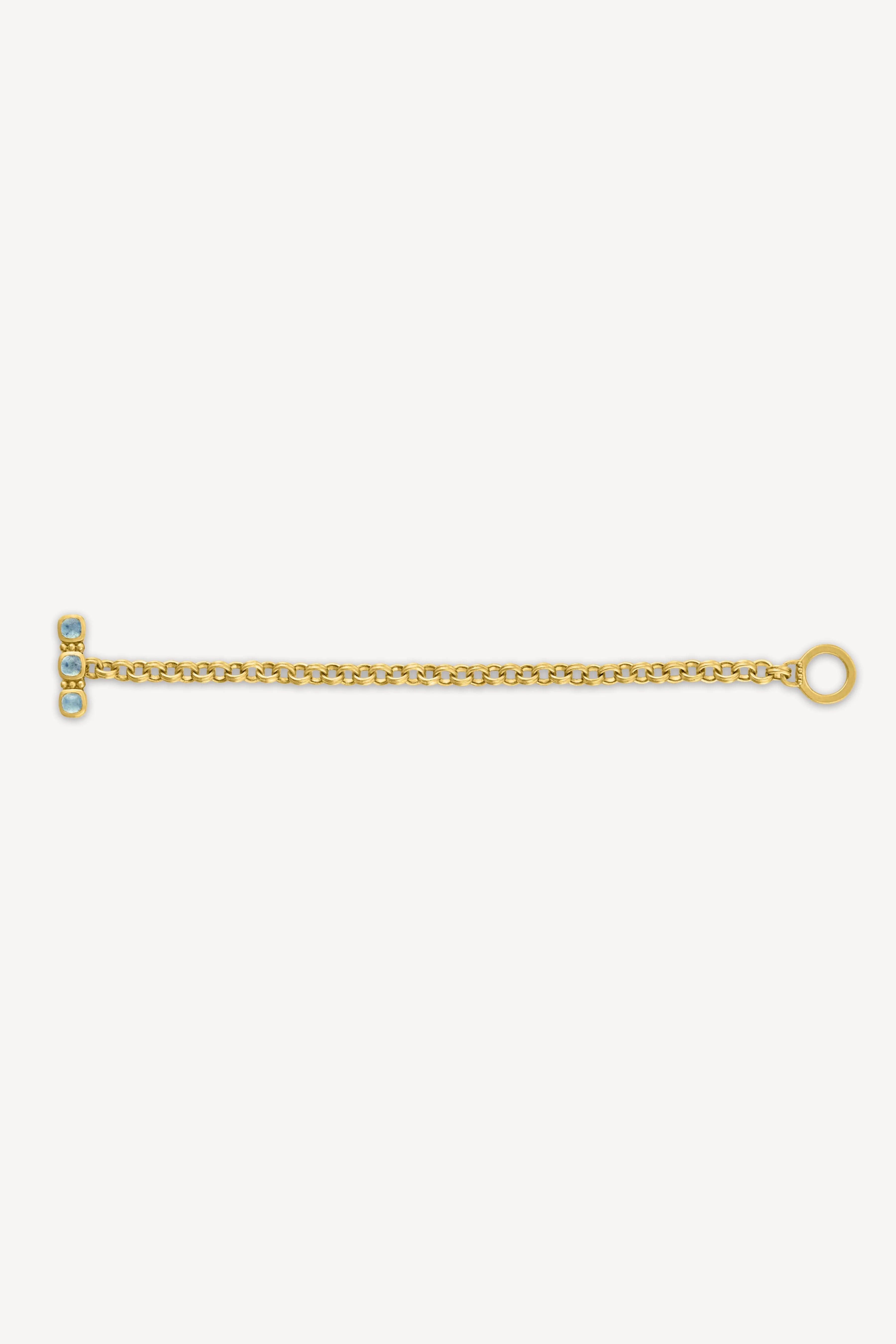 Aquamarine Double Link Chain Bracelet - Image 3