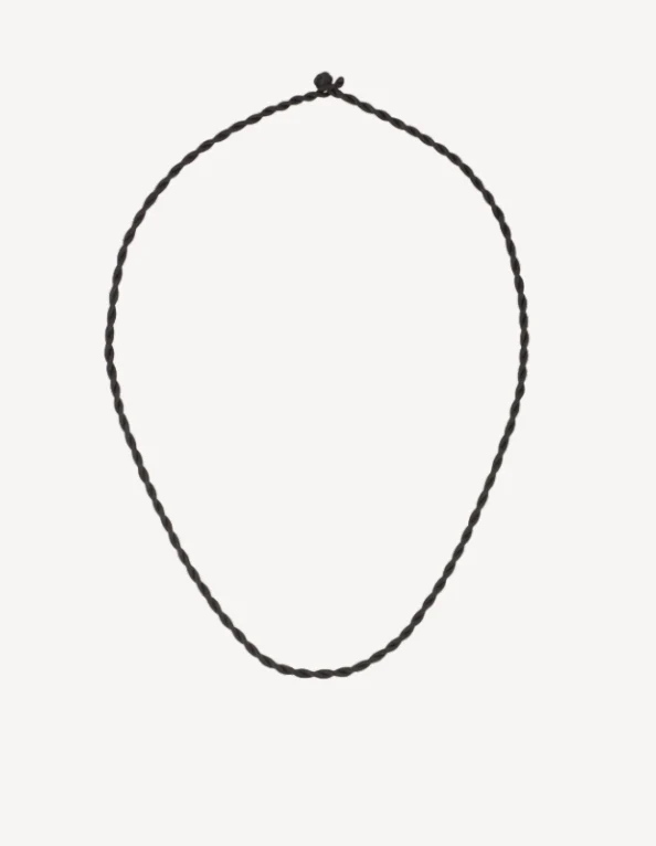 Braided Silk Cord Necklace - Image 2