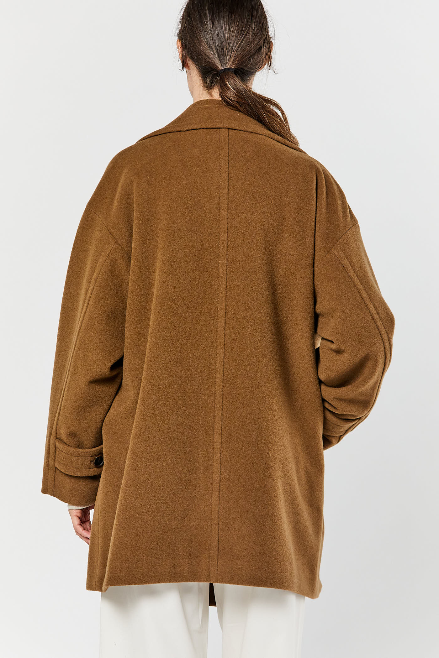 Brown Cashmere Wool Coat - Image 5