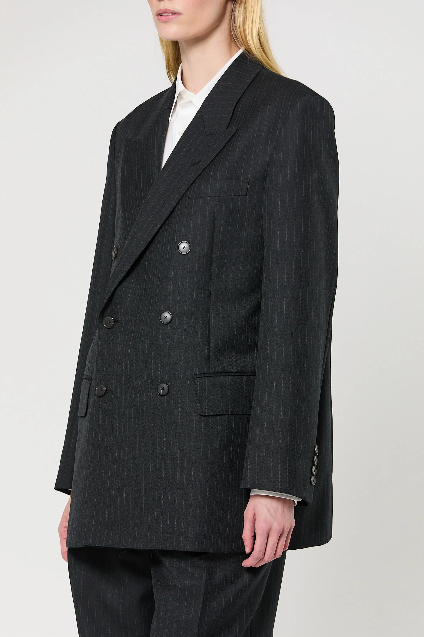 Wool Double Breasted Jacket - Image 3