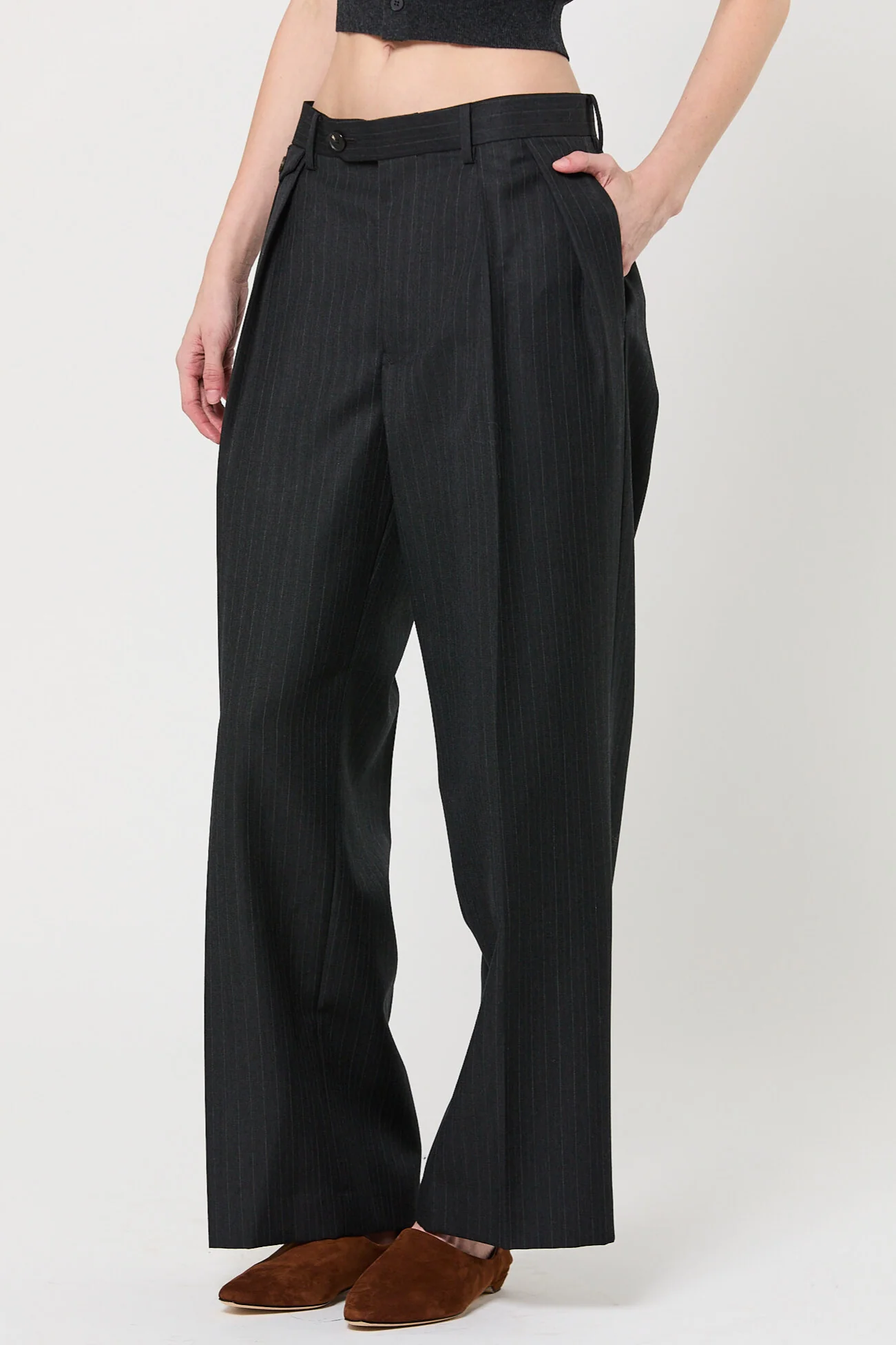 Blue faced Wool Two-Tuck Slacks - Image 4