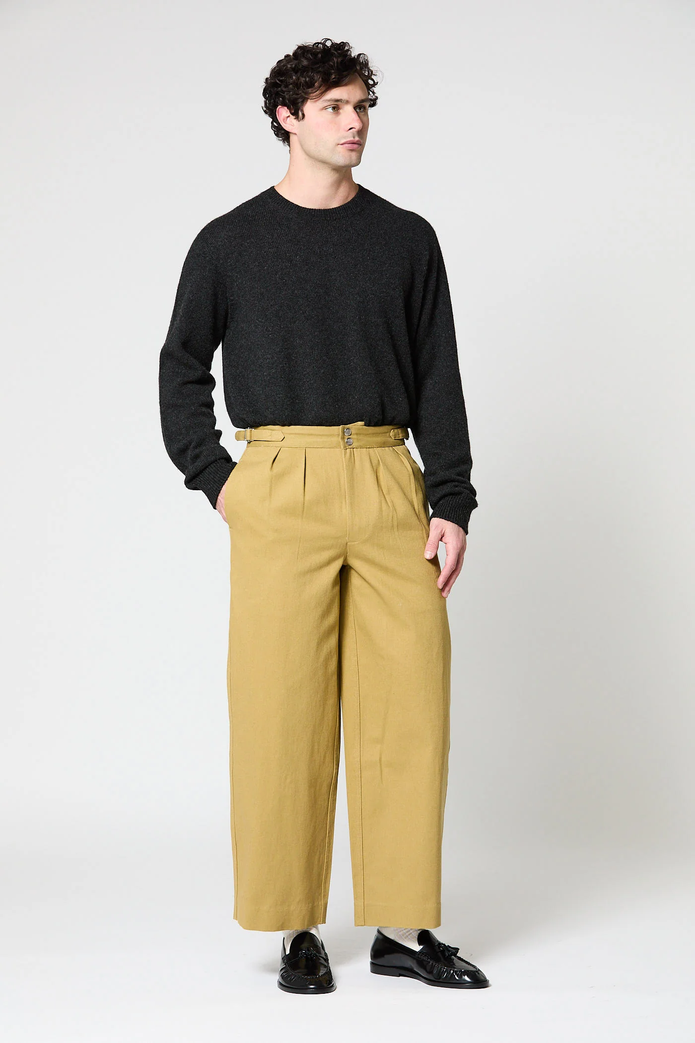 Wide Leg Snap Trousers - Image 4