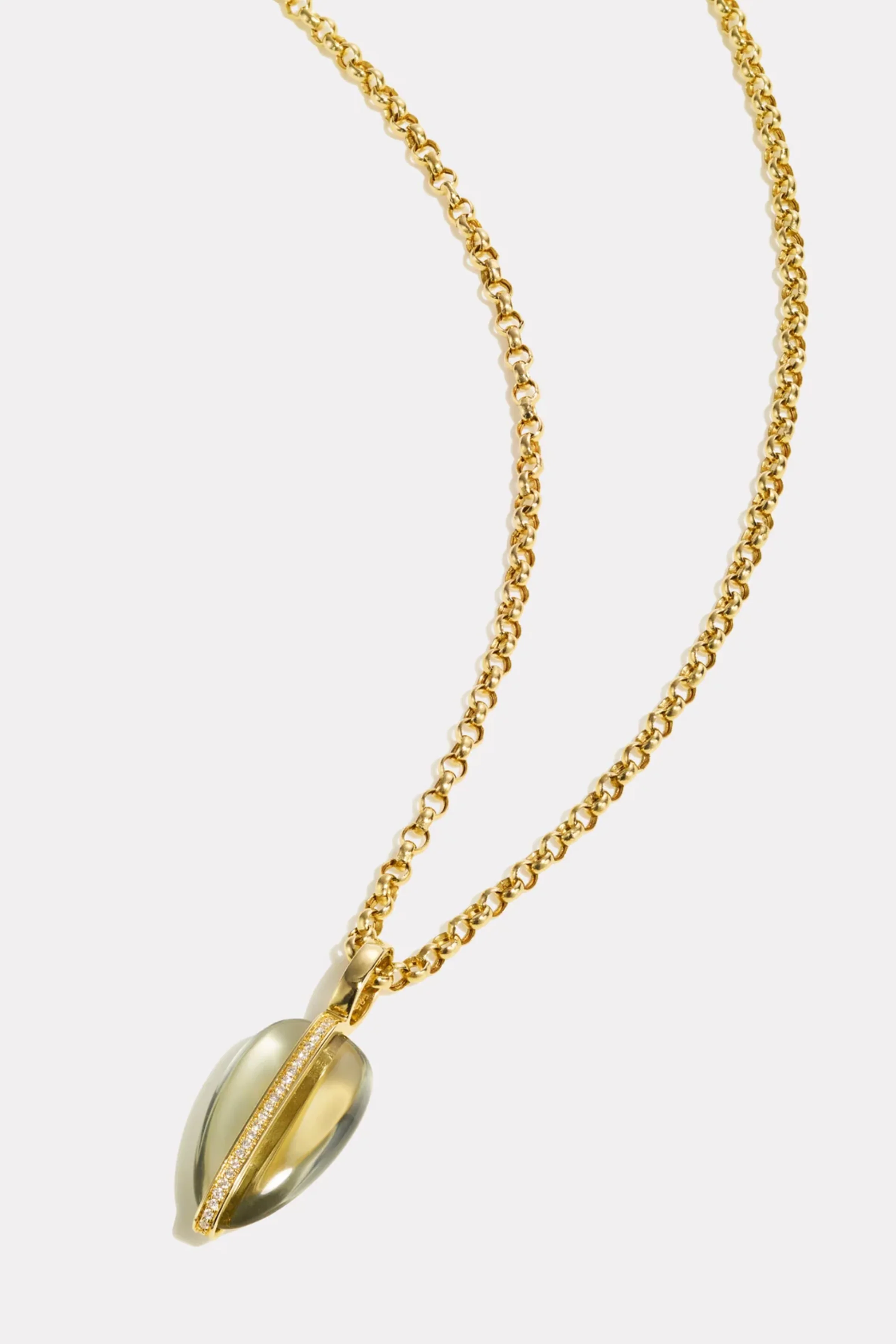 Small Diamond Pebble Pendant - Image 2