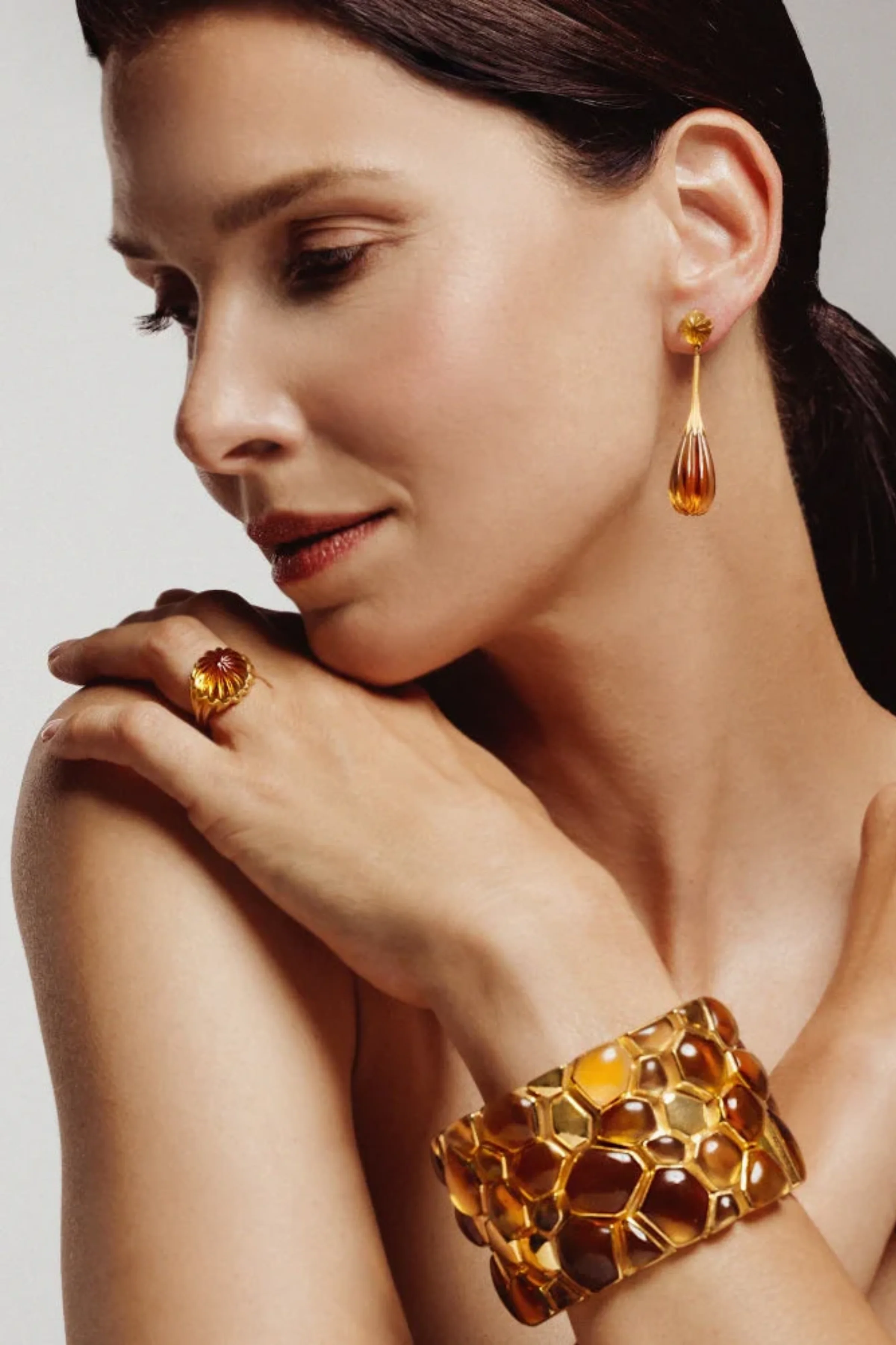 Colors Drop Ring Melon Citrine - Image 3