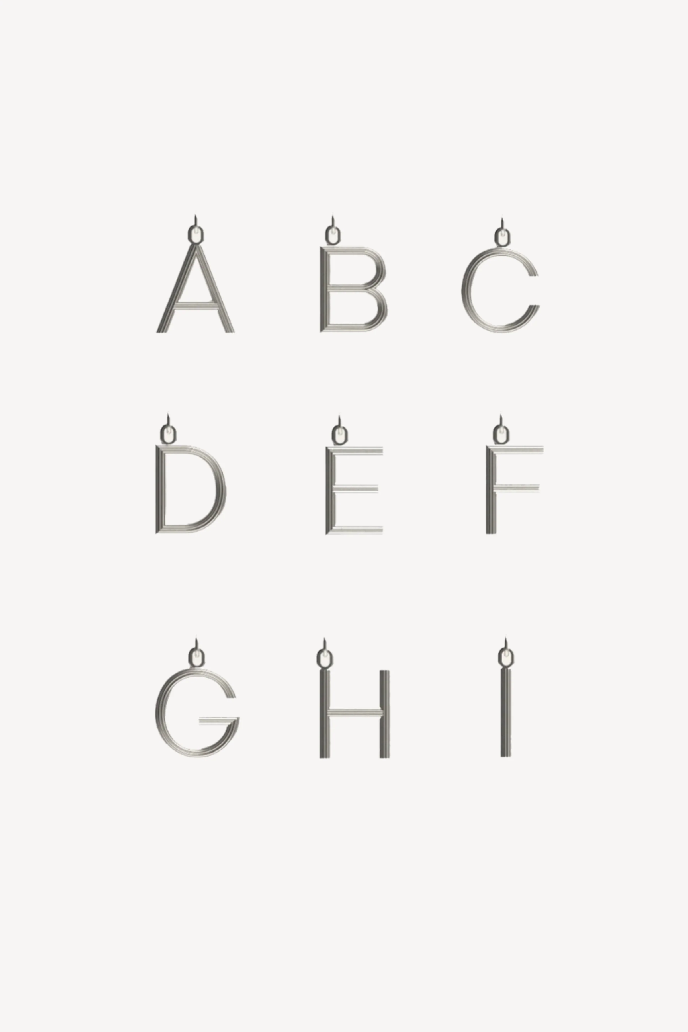 Silver Large Alphabet Necklace - Image 2