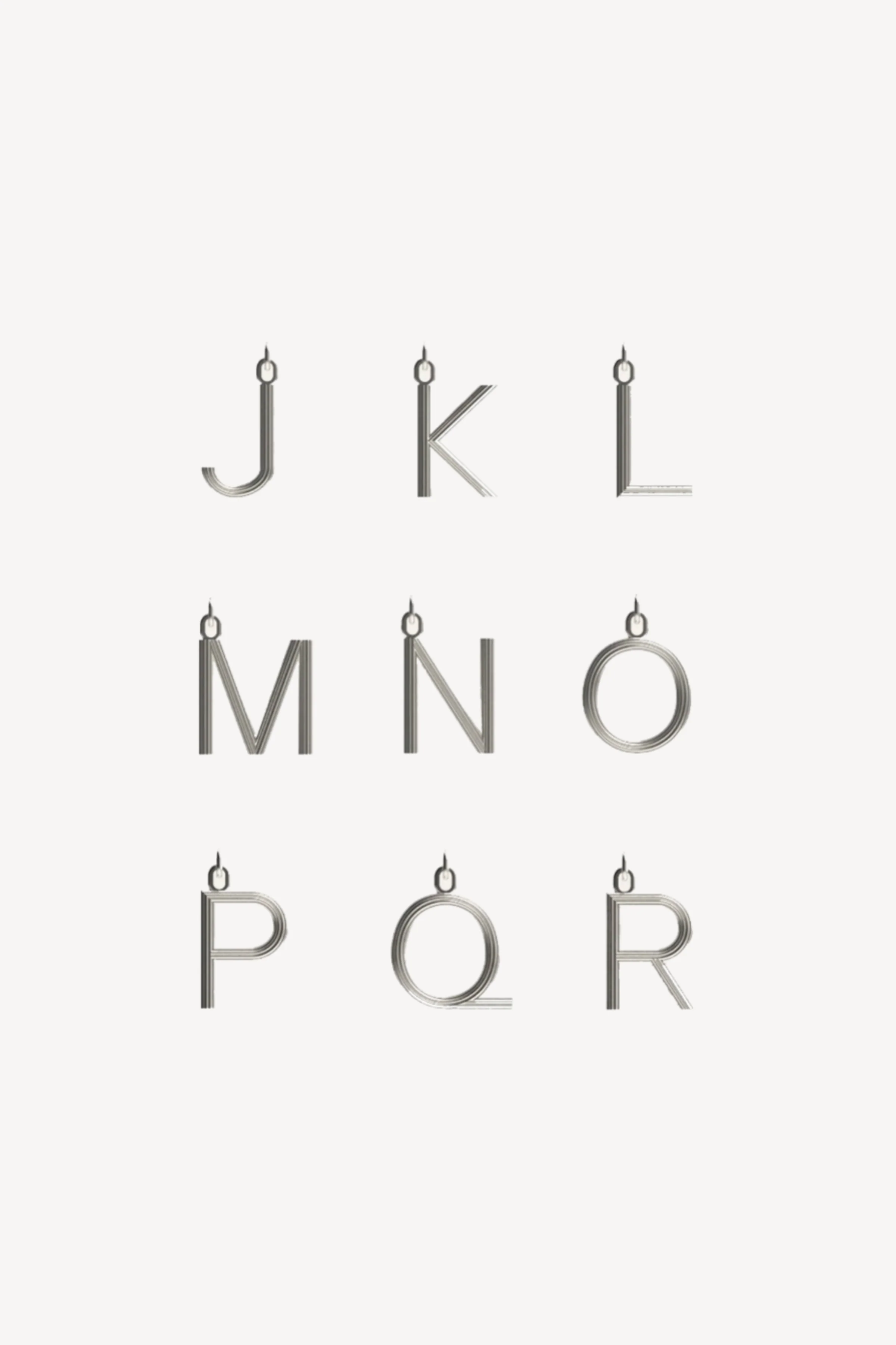 Silver Large Alphabet Necklace - Image 3