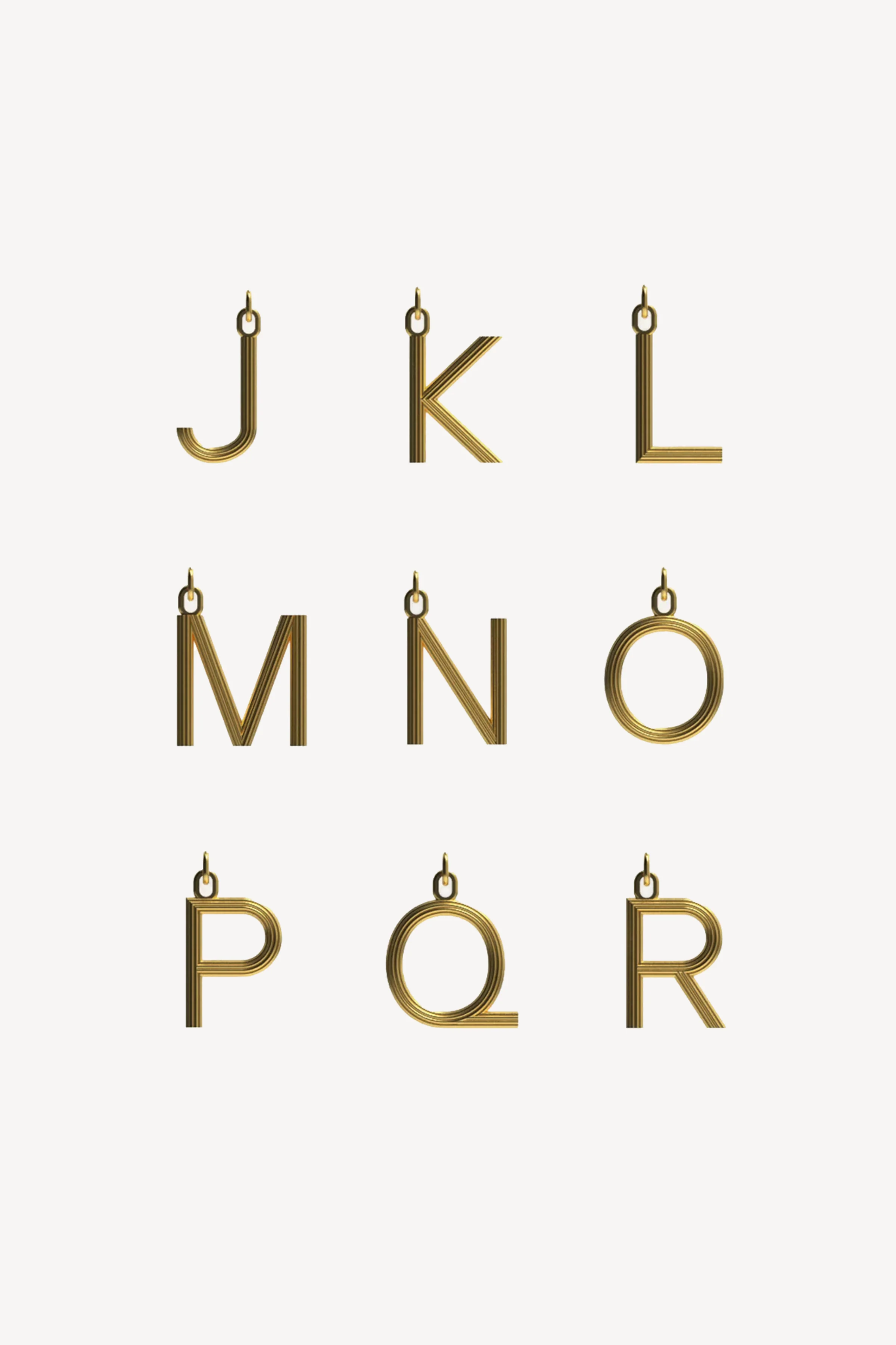 Gold Large Alphabet Necklace - Image 3
