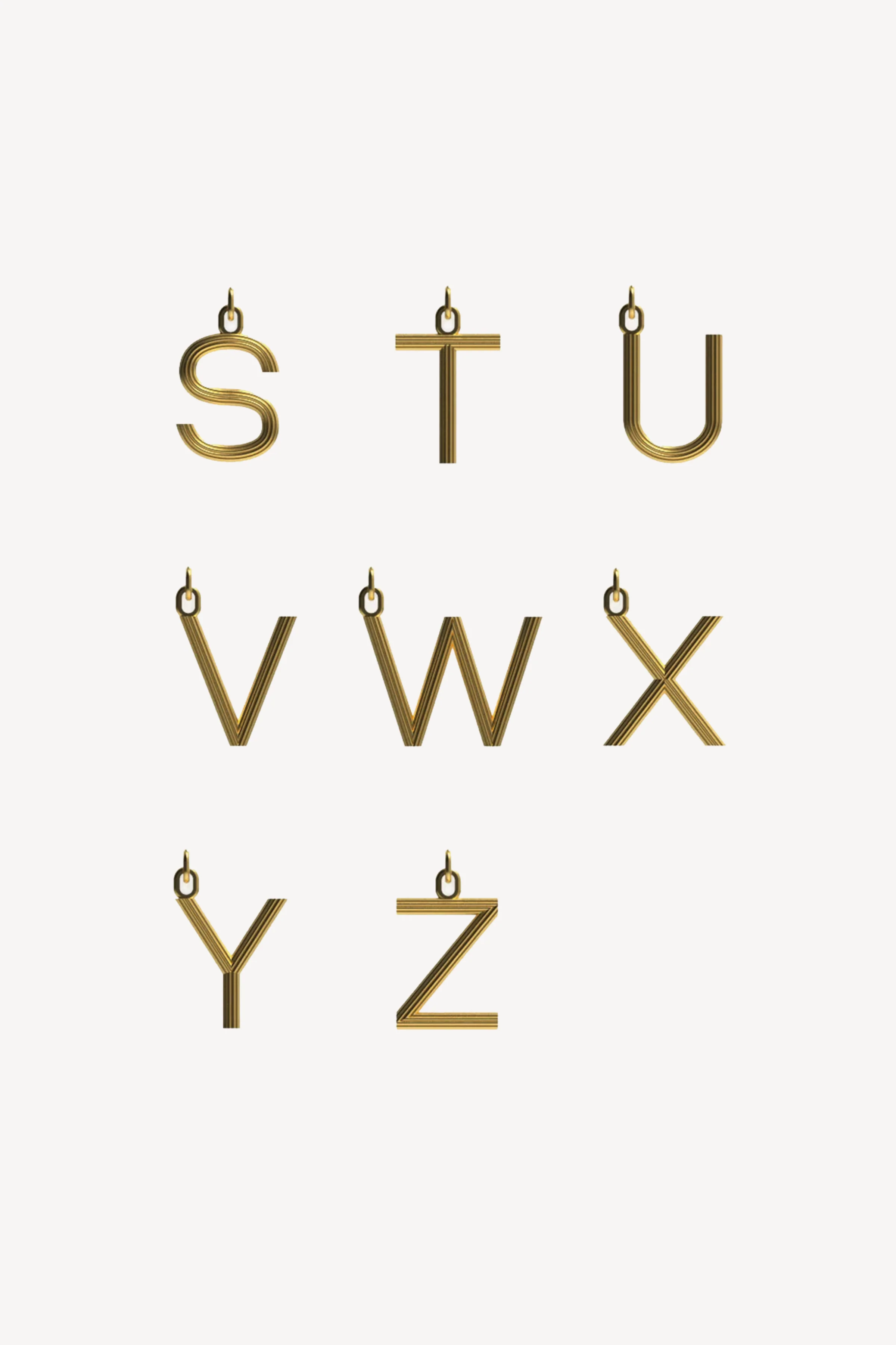 Gold Large Alphabet Necklace - Image 4