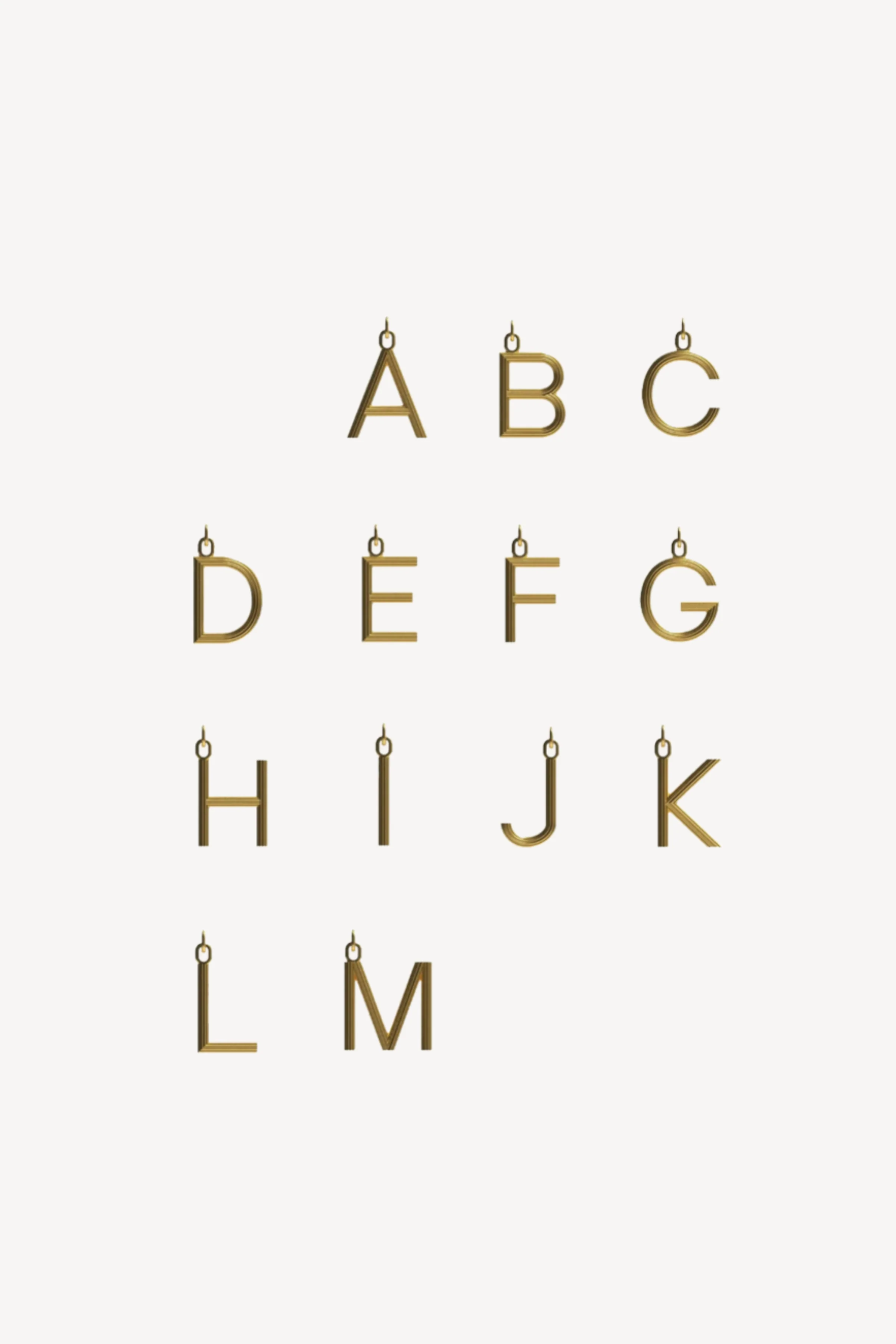 Gold Small Alphabet Necklace - Image 2