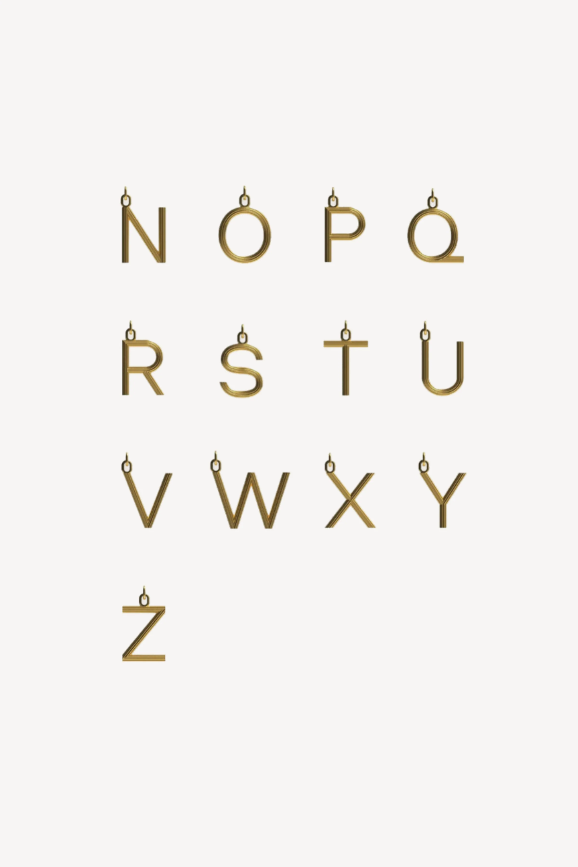 Gold Small Alphabet Necklace - Image 3