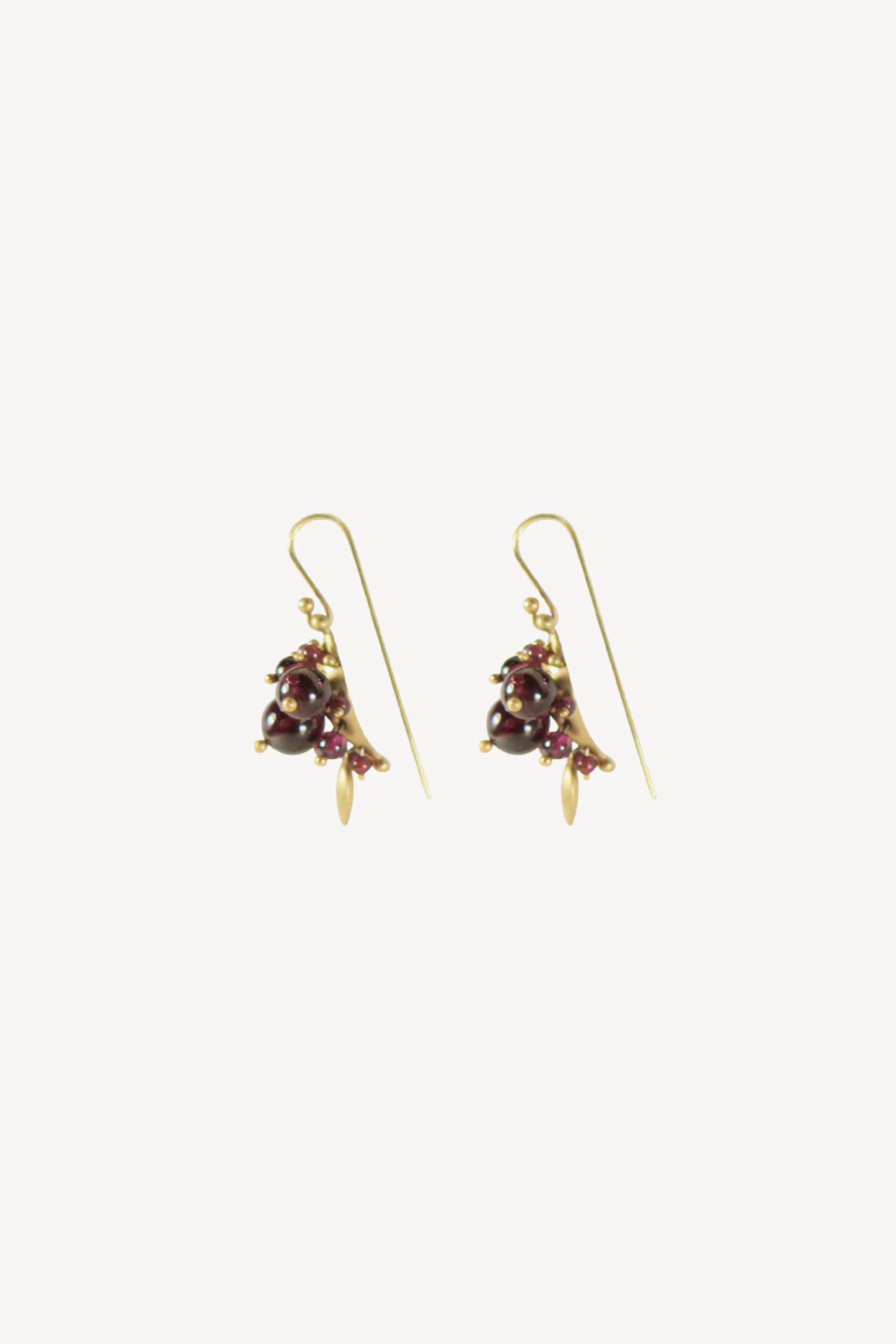 Garnet Bug Cluster Earrings - Image 2