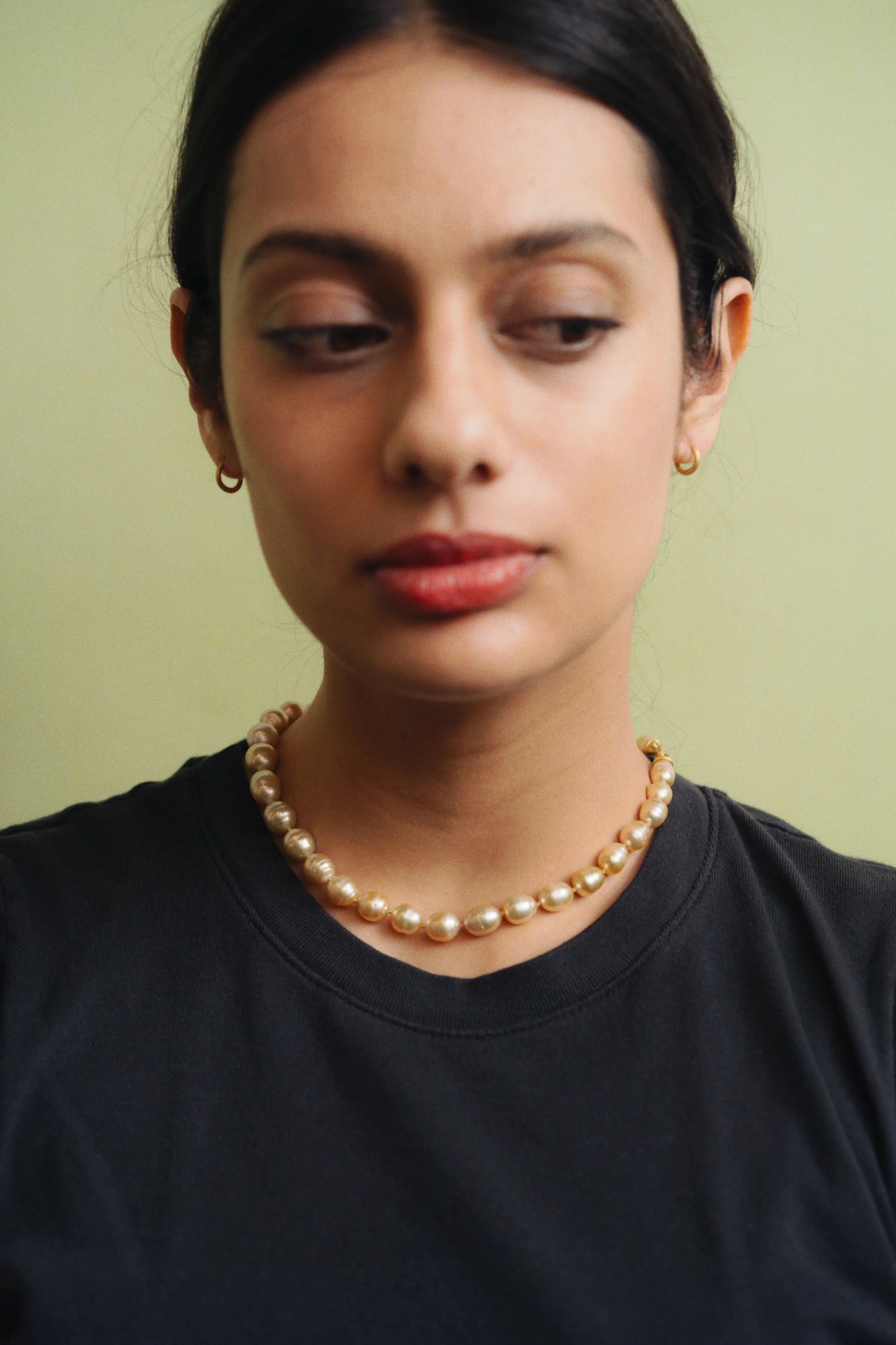 Golden South Sea Pearl Strand with Fibula Clasp - Image 2