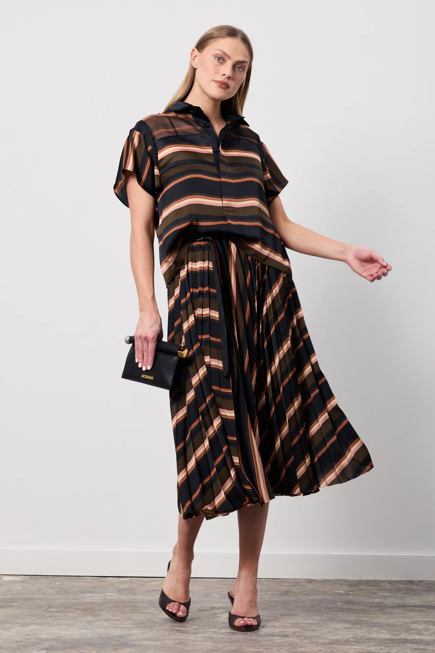 Horizontal Stripe Skirt - Image 2