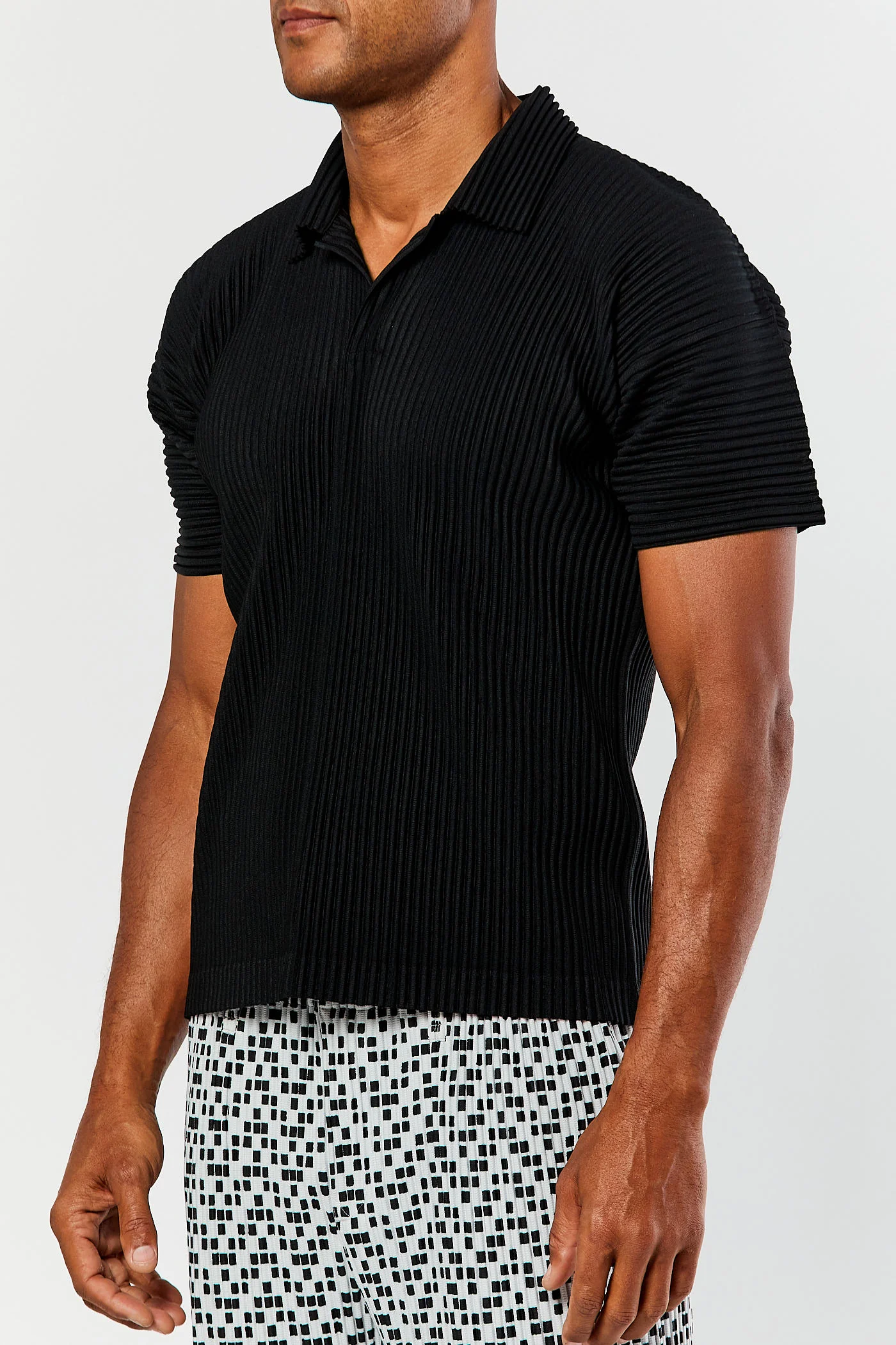 Slim Pleated Polo - Image 3