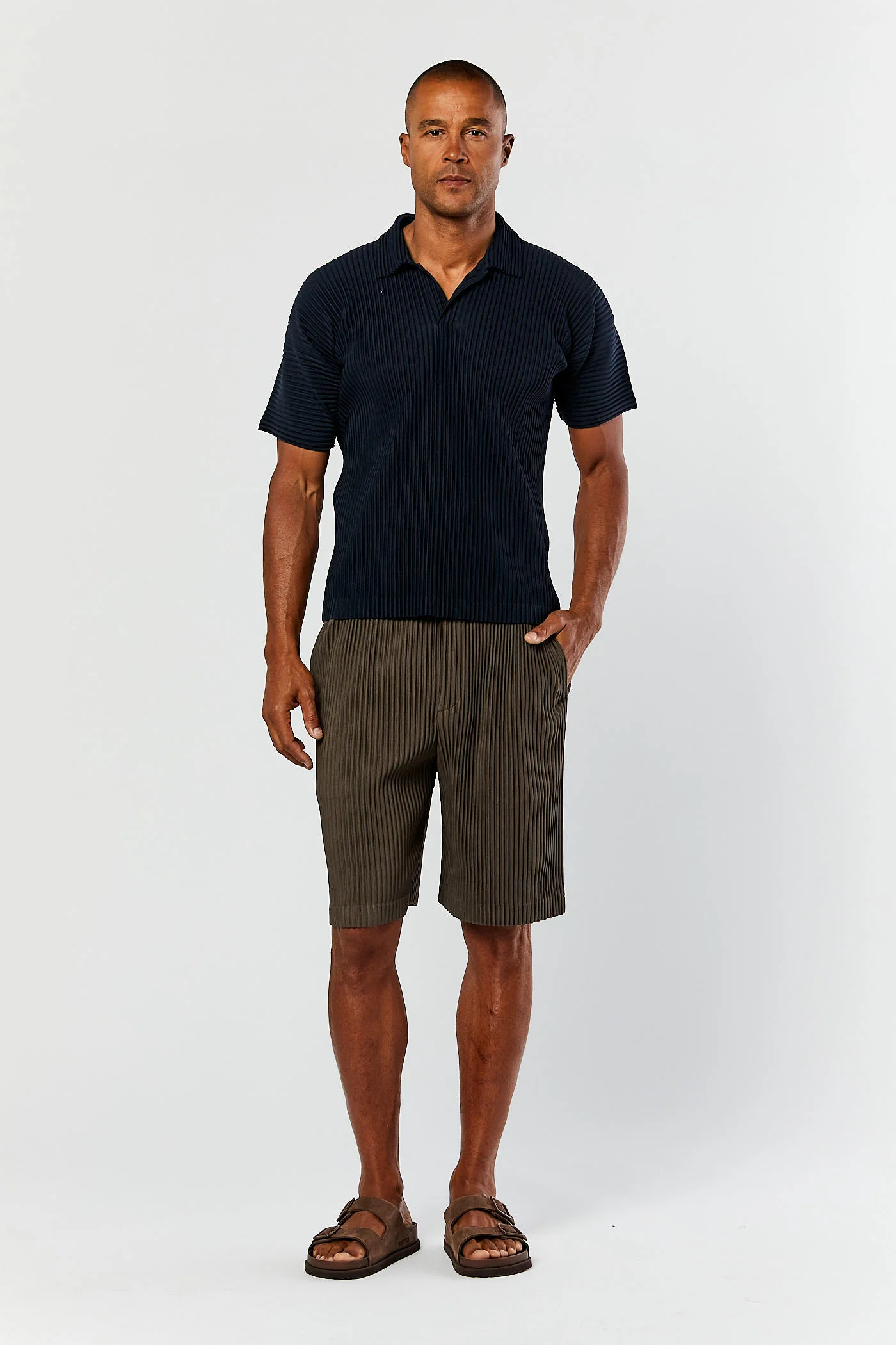 Slim Pleated Polo - Image 5