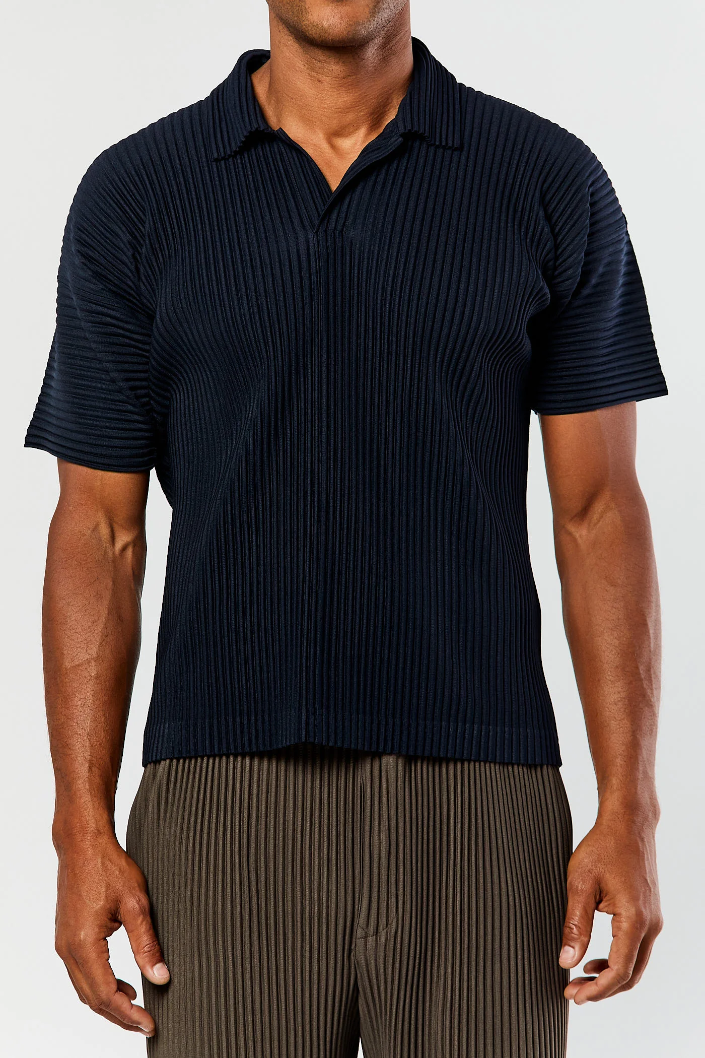 Slim Pleated Polo - Image 6
