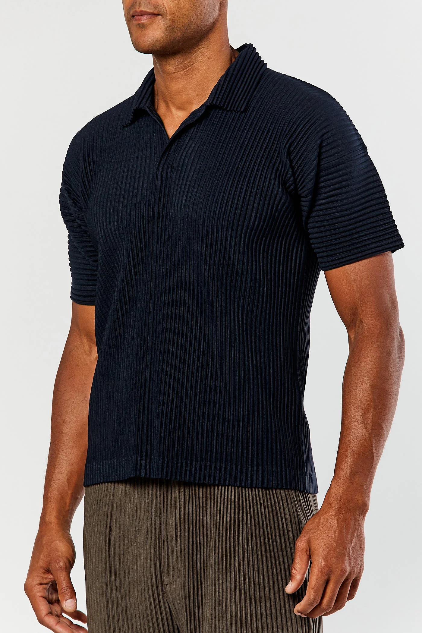 Slim Pleated Polo - Image 7
