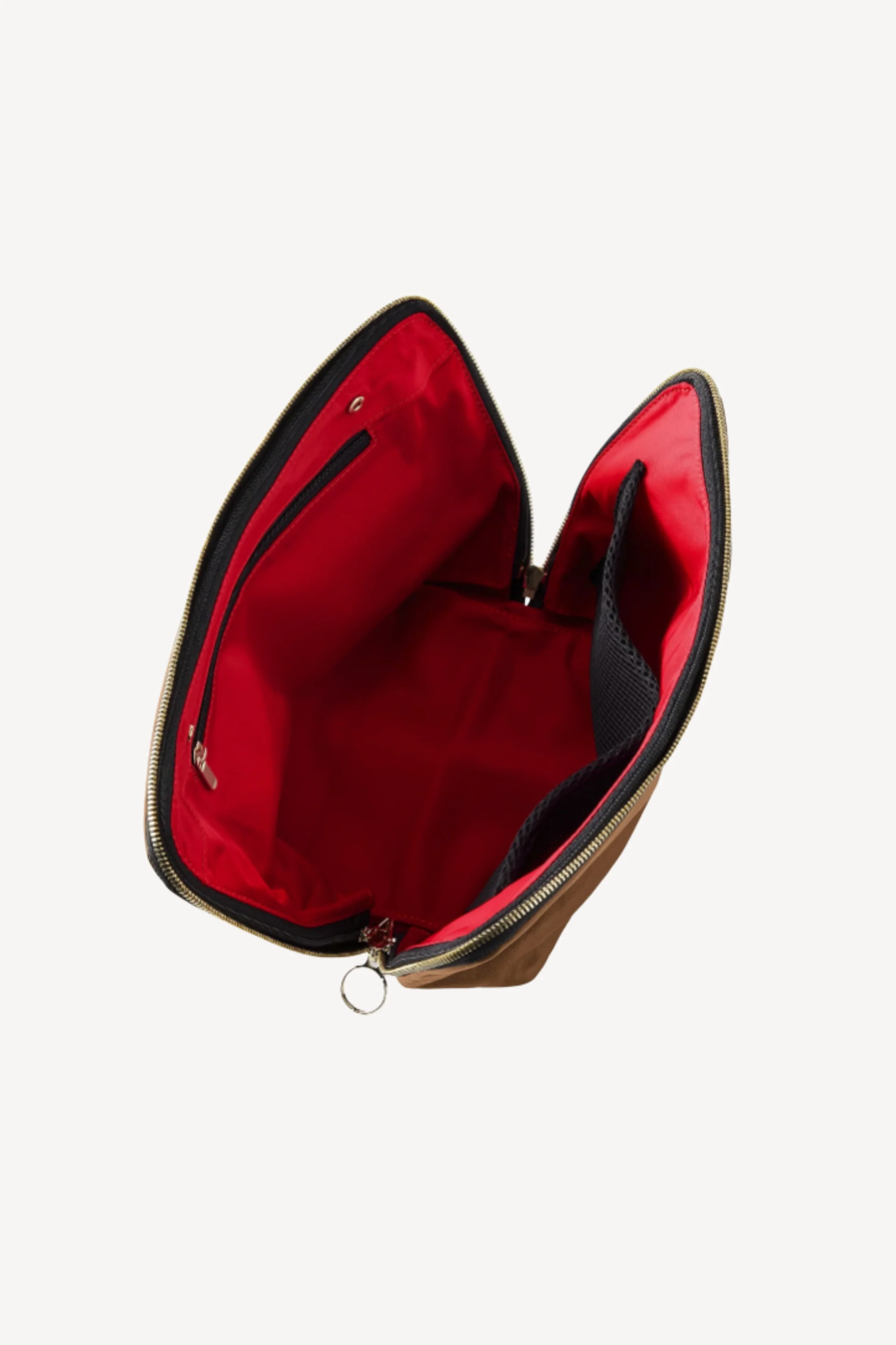 Camel & Red Vacationer Makeup Bag - Image 2