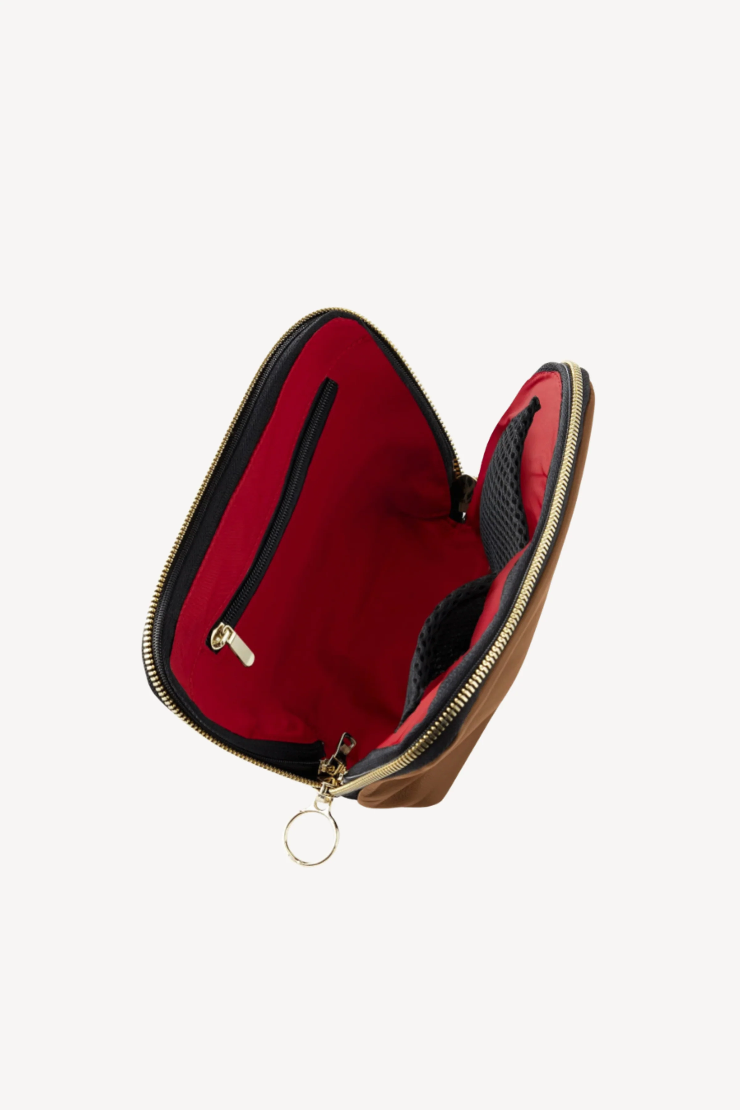 Camel & Red Everyday Makeup Bag - Image 3