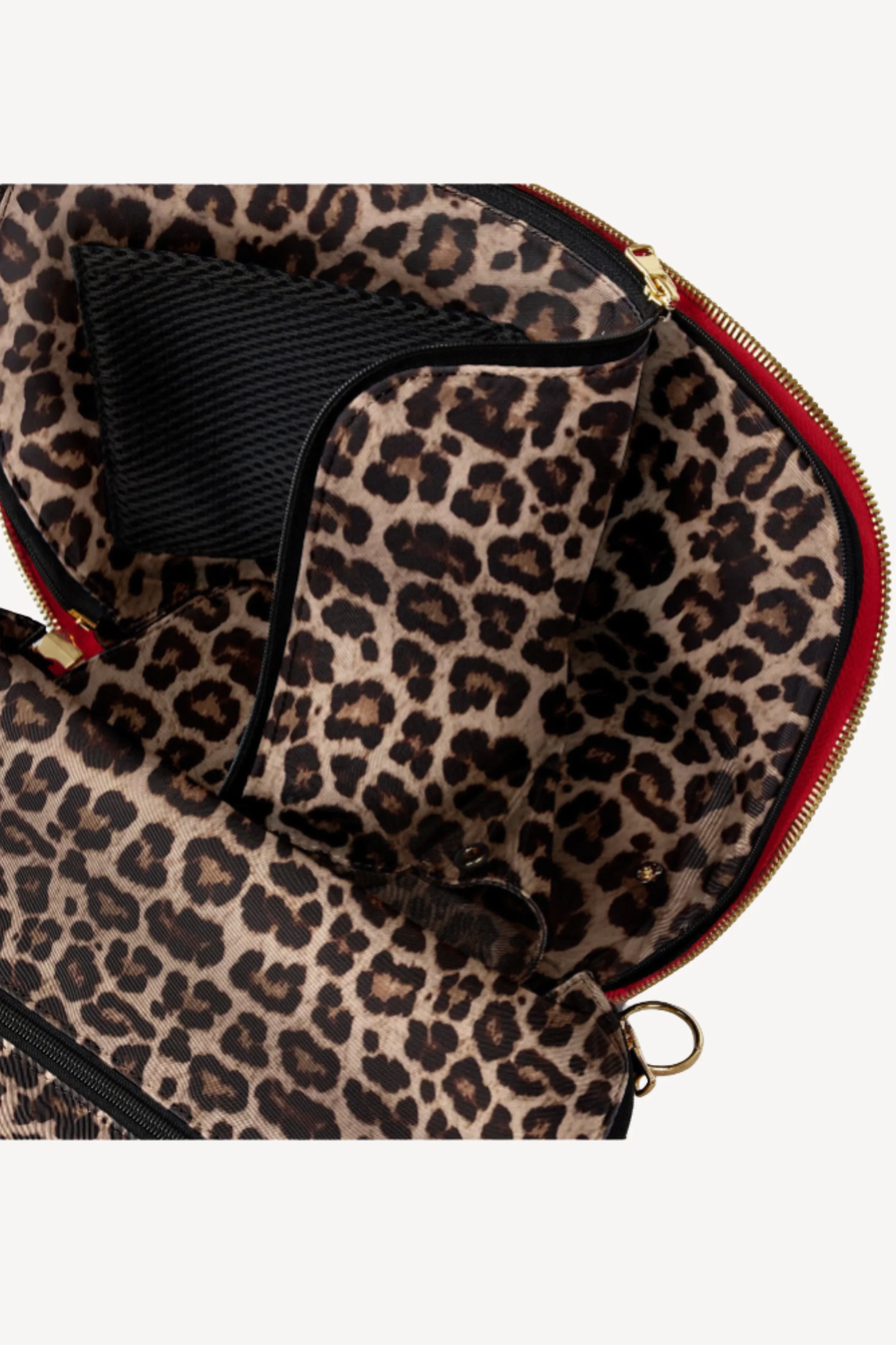 Red & Leopard Signature Makeup Bag - Image 3