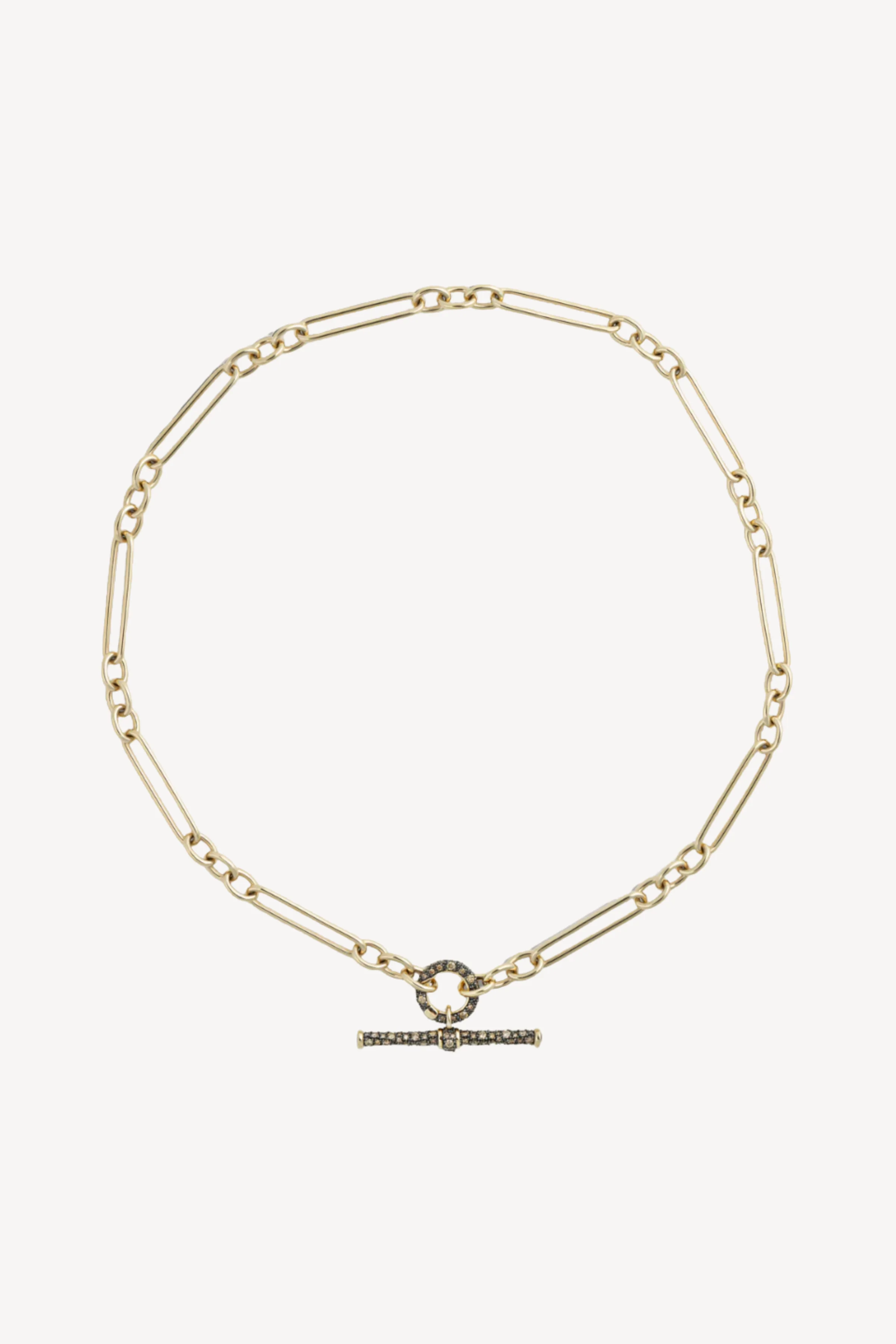 Cognac Diamond Pave T-Bar Pendant - Image 2