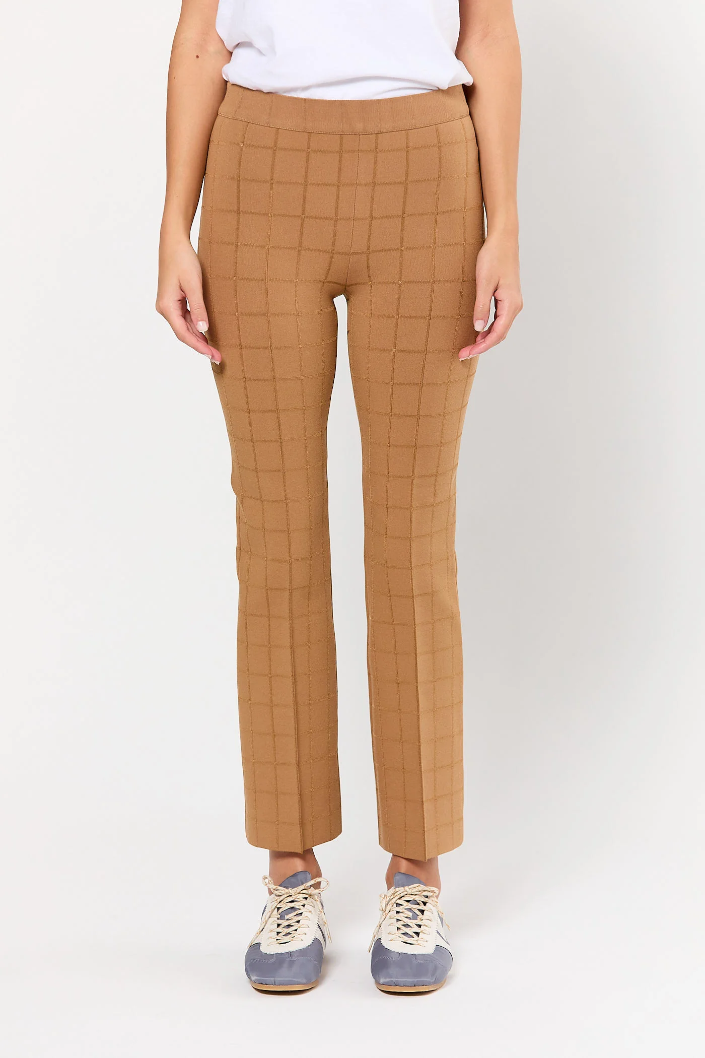 Matte Shine Windowpane Kick Pant - Image 2