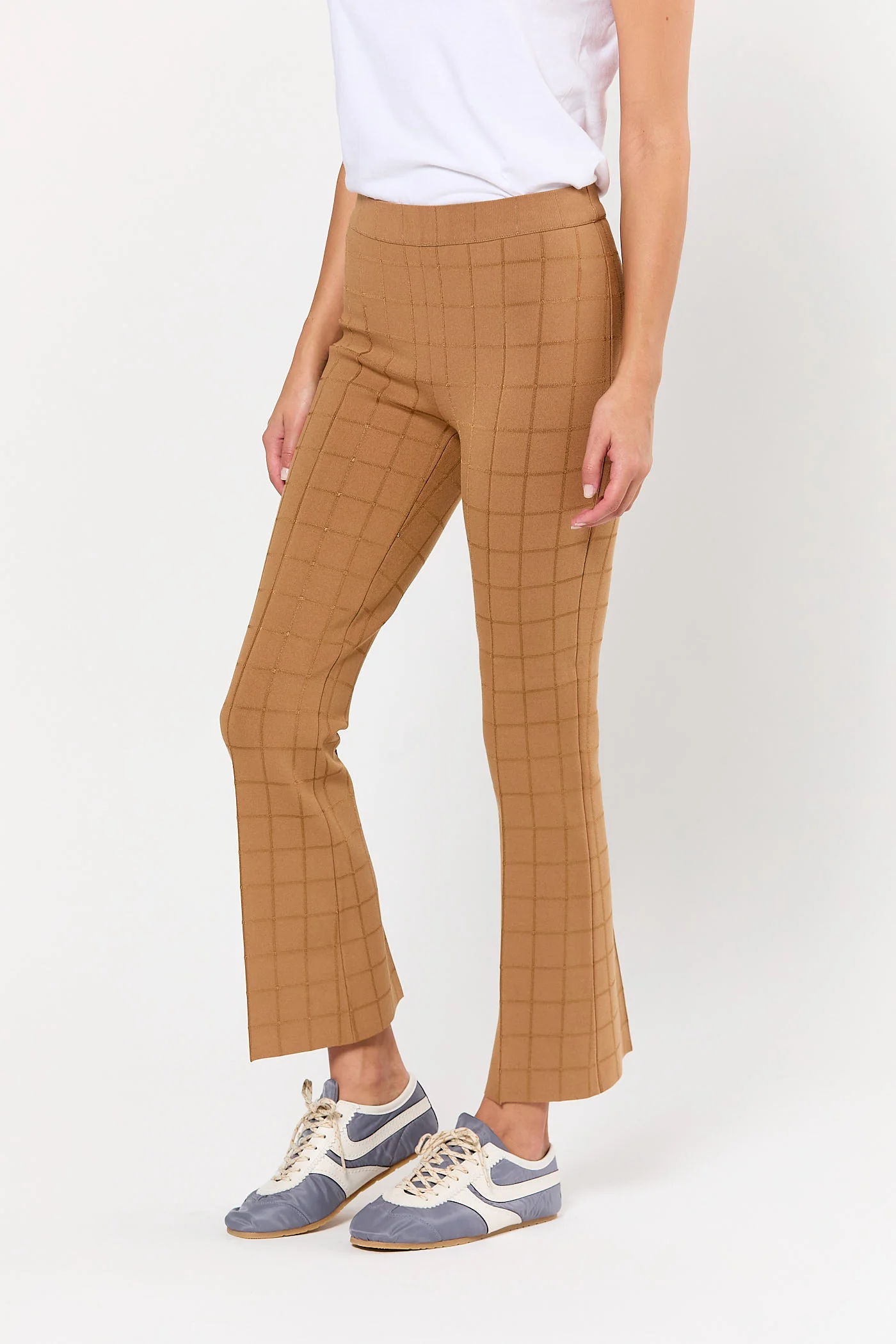 Matte Shine Windowpane Kick Pant - Image 3