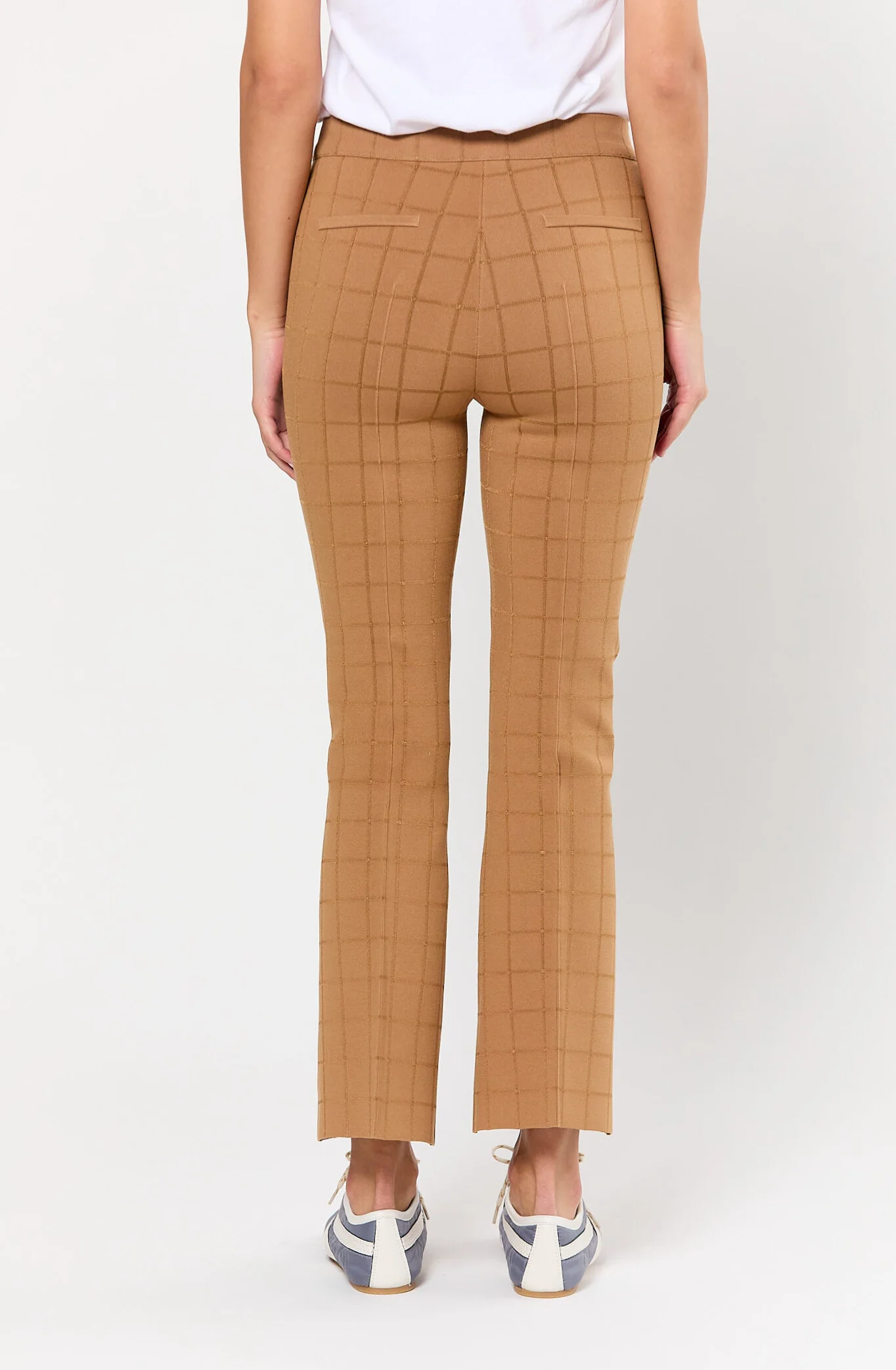 Matte Shine Windowpane Kick Pant - Image 4
