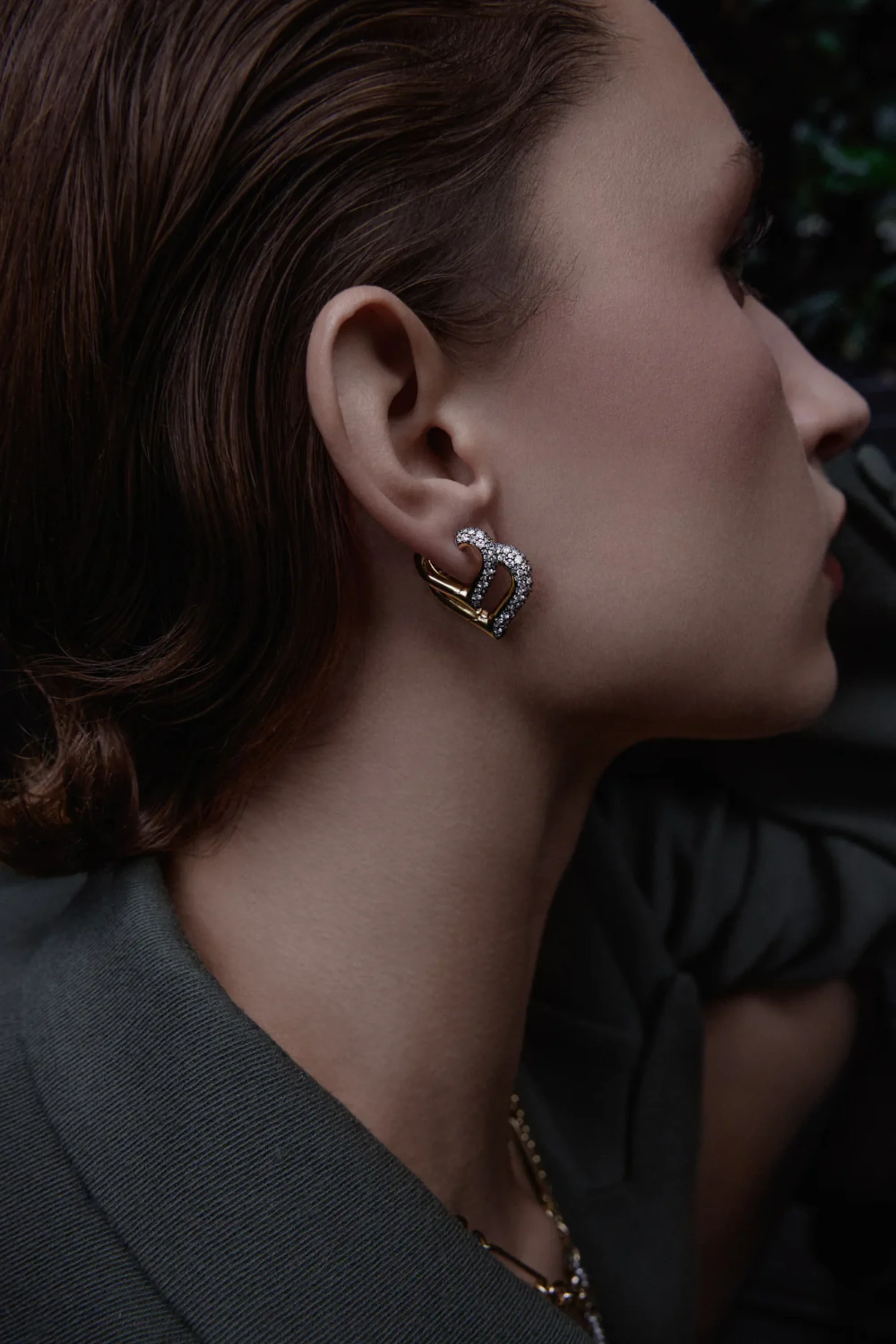 Modern Finish Baby Chubby Love Diamond Earrings - Image 2