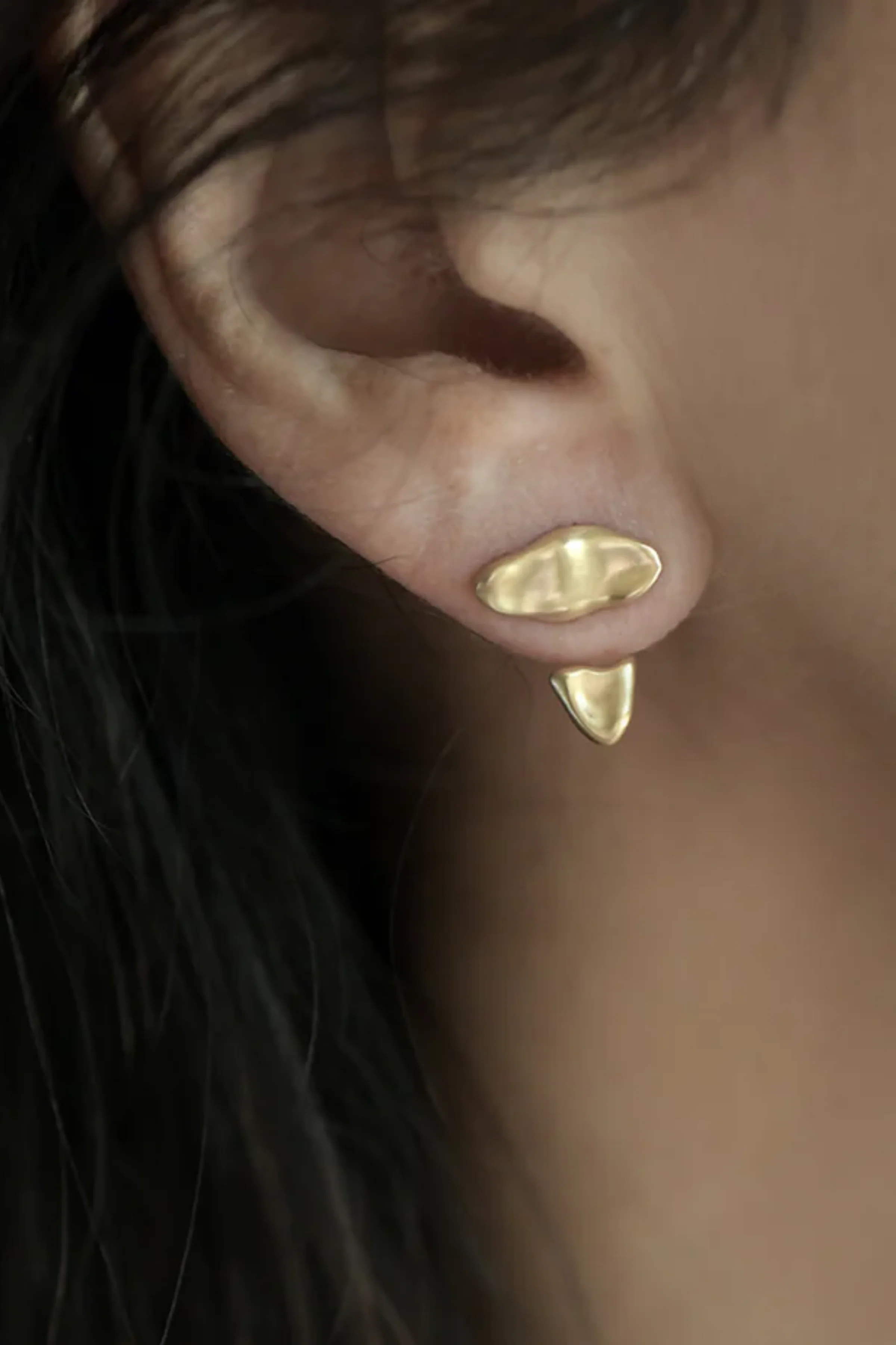 Mini Marquise Stud Earrings - Image 2