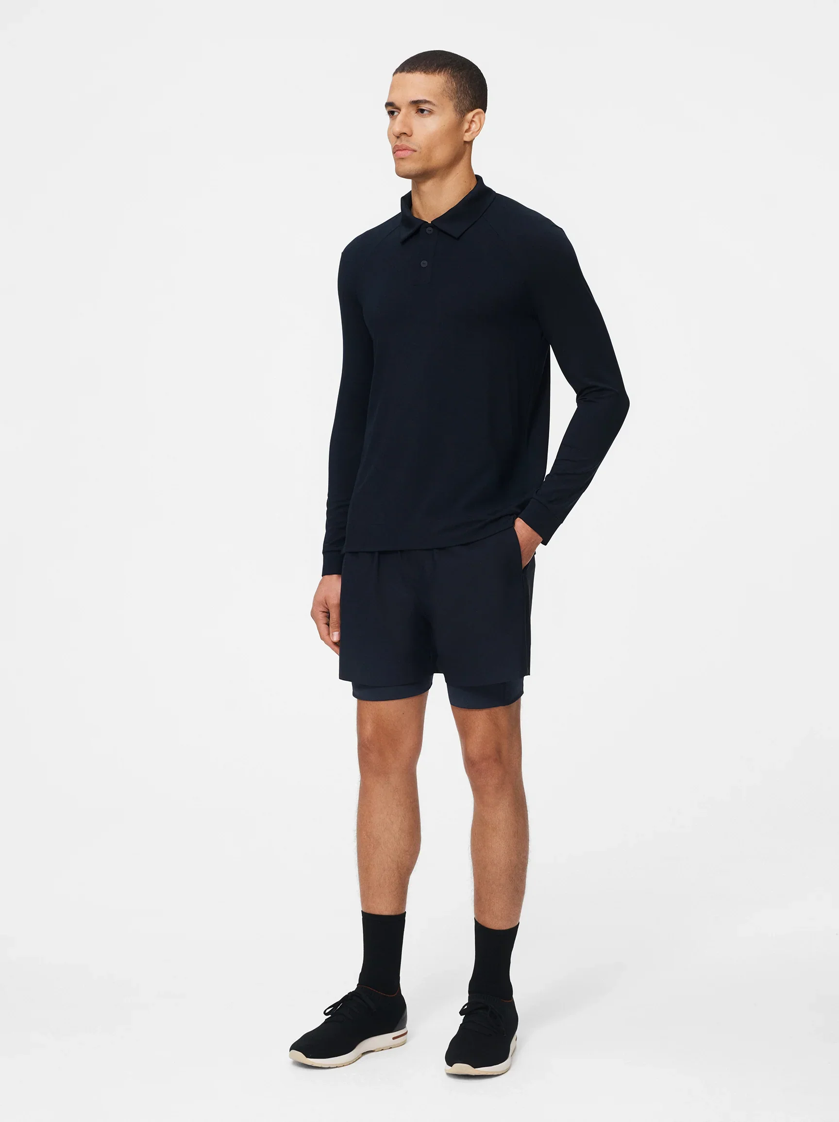 Natural Tennis Long Sleeve Polo - Image 2