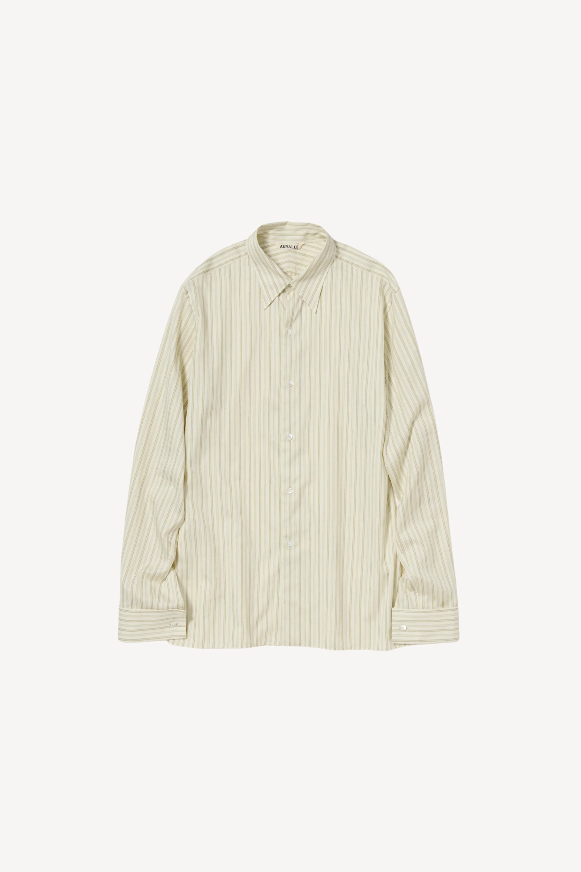 Silk Stripe Double Cuff Shirt - Image 4
