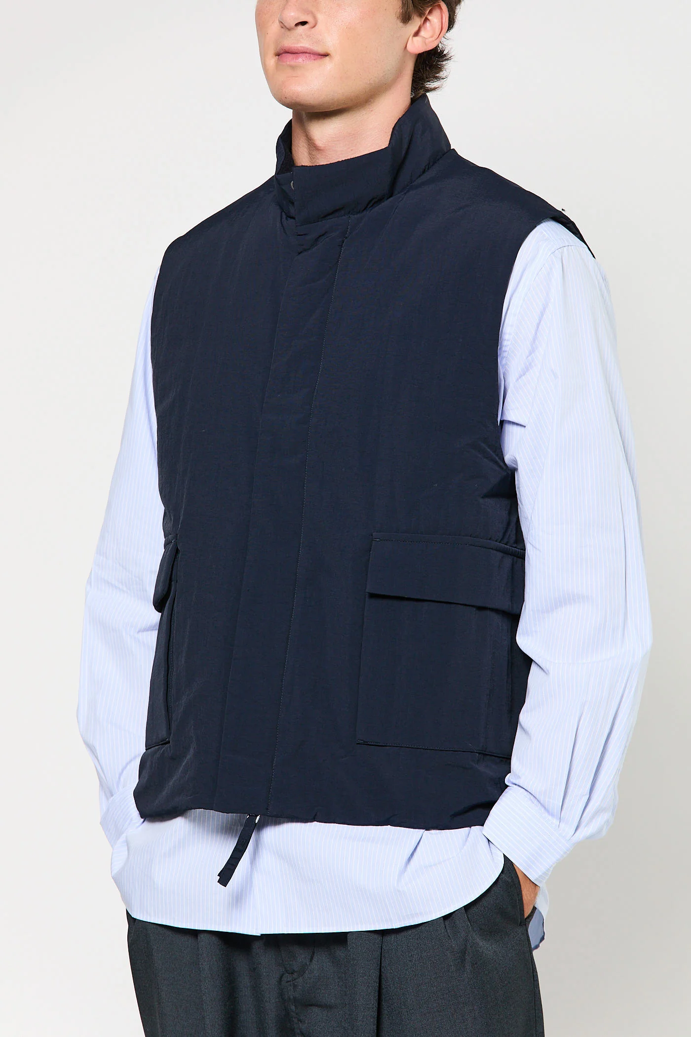 Stand Collar Padded Vest - Image 3