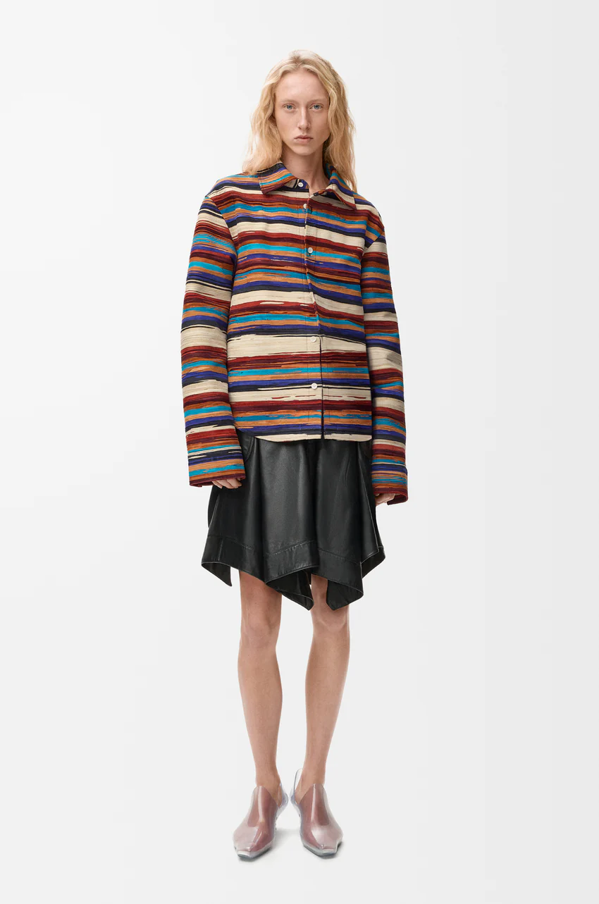 Striped Button Down Overshirt - Image 2