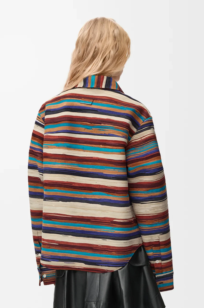 Striped Button Down Overshirt - Image 4