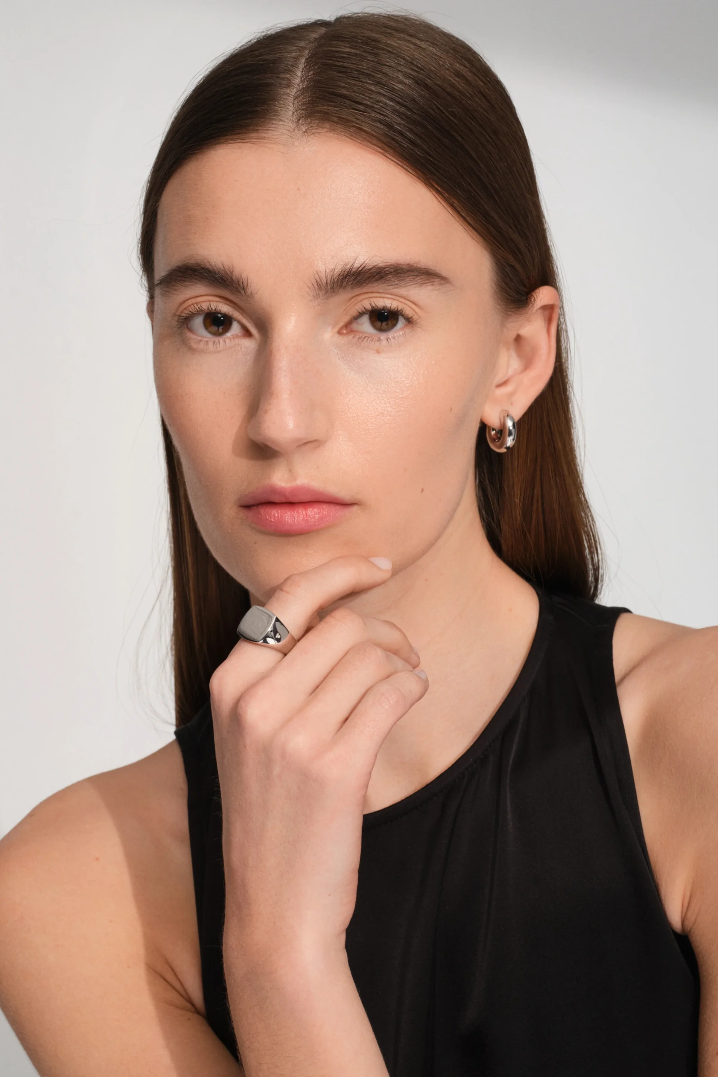 Silver Cushion Polished Ring - Image 3