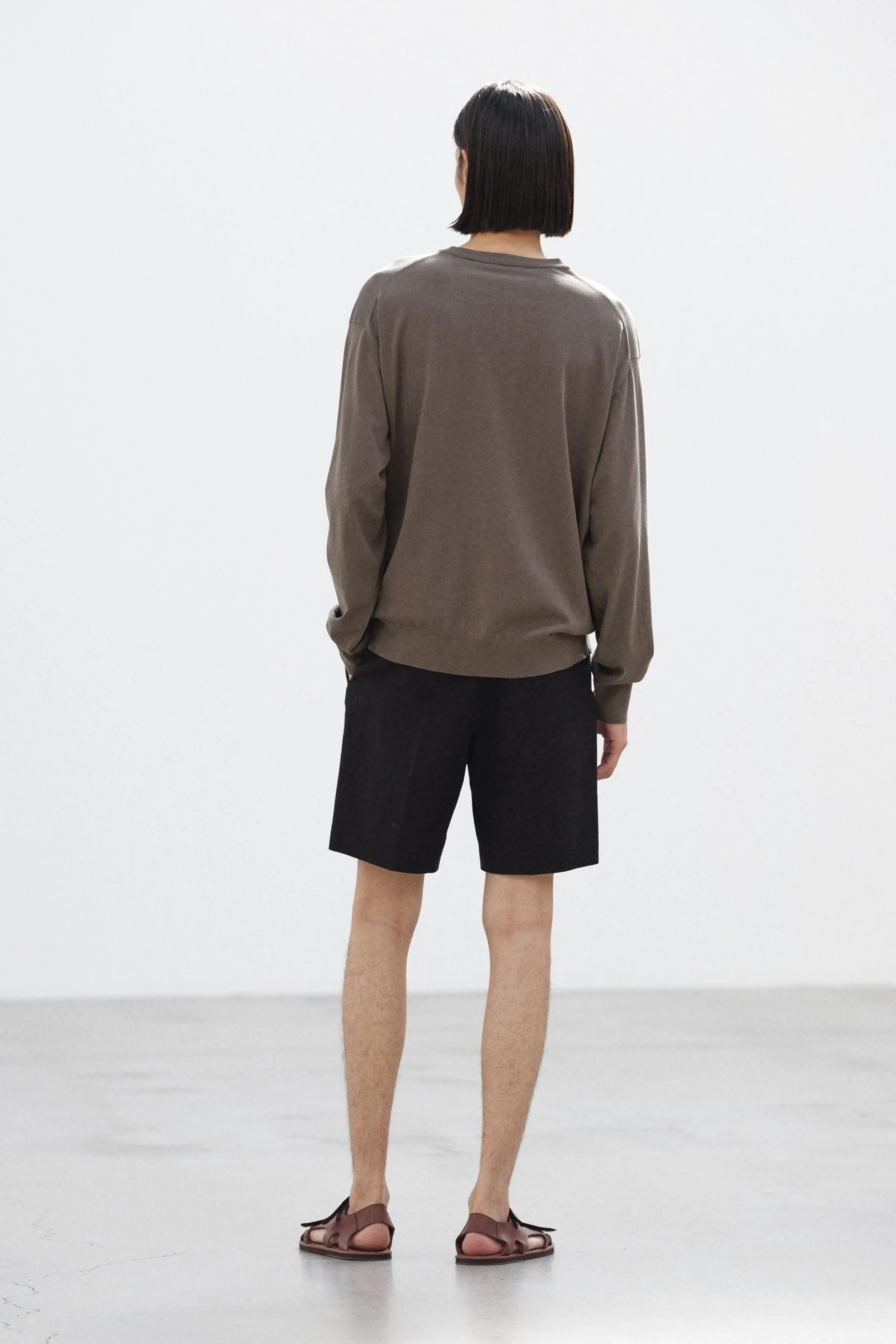 Wool Cotton Linen Shorts - Image 4